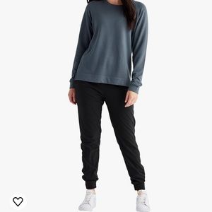 NWT Free Fly Fleece Crewneck Pullover Bamboo Lightweight Sweatshirts Small